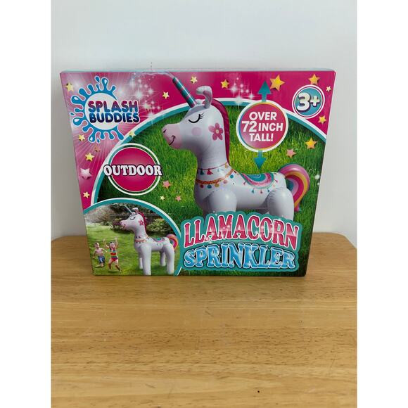 Splash Buddies Inflatable Llamacorn Sprinkler 6ft - NEW - Picture 2 of 5